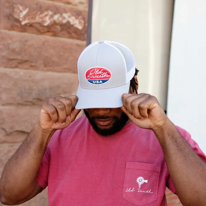 Old South Apparel Earrings Pit Stop Patch Trucker Hat