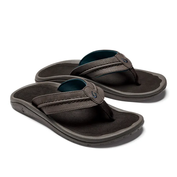 OLUKAI Rings OluKai Mens Hokua Sandals Dark Wood