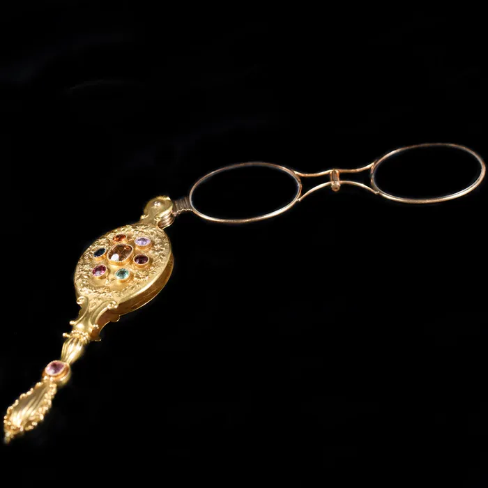 OTC Earrings Victorian 670 CTW Gemstone Lorgnette