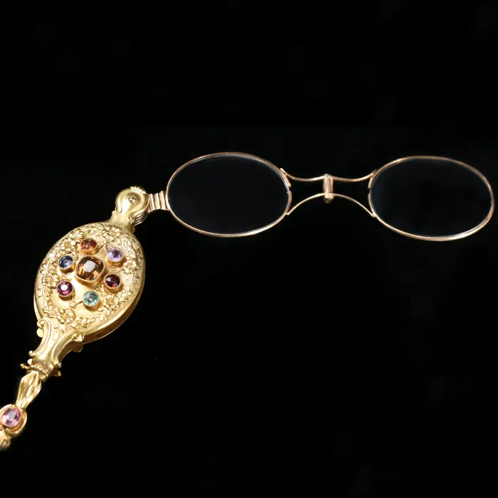 OTC Earrings Victorian 670 CTW Gemstone Lorgnette