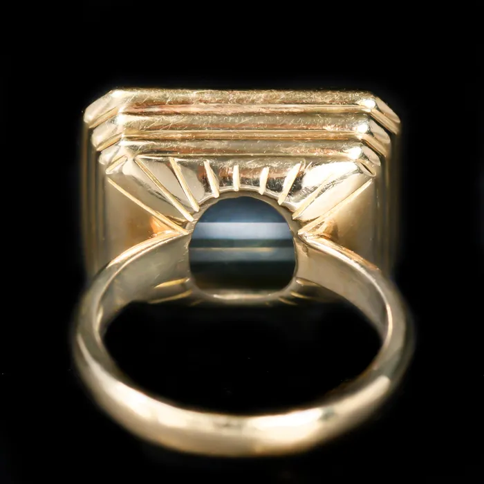 OTC Estate 18K Yellow Gold 1000 Carat Aquamarine Ring Rings