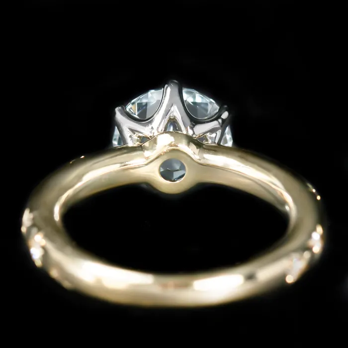 OTC Platinum 18K Yellow Gold 200 Carat Aquamarine and Diamond Ring Rings