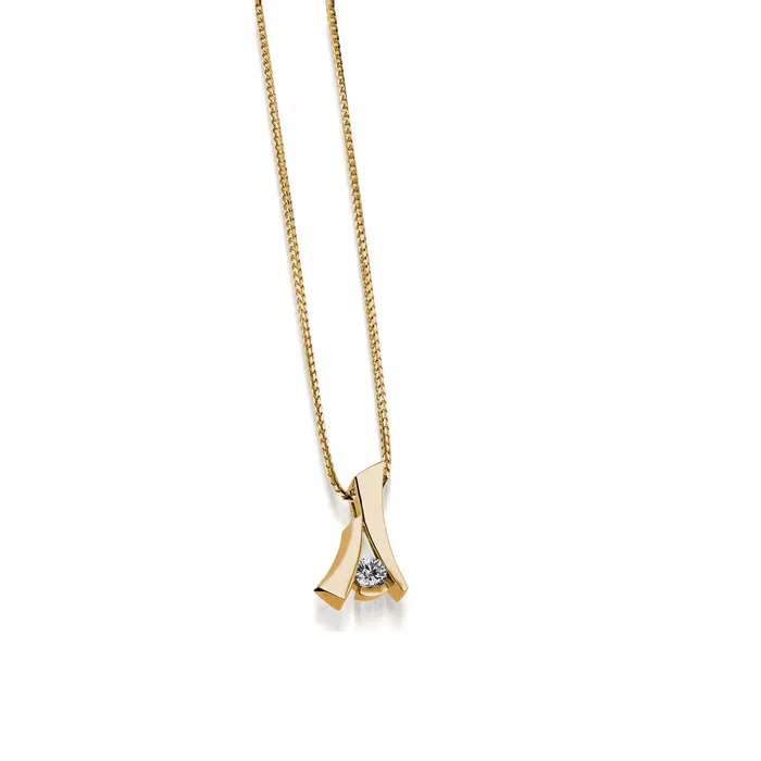 Oyster Petite Diamond Pendant Necklace John Atencio Necklaces