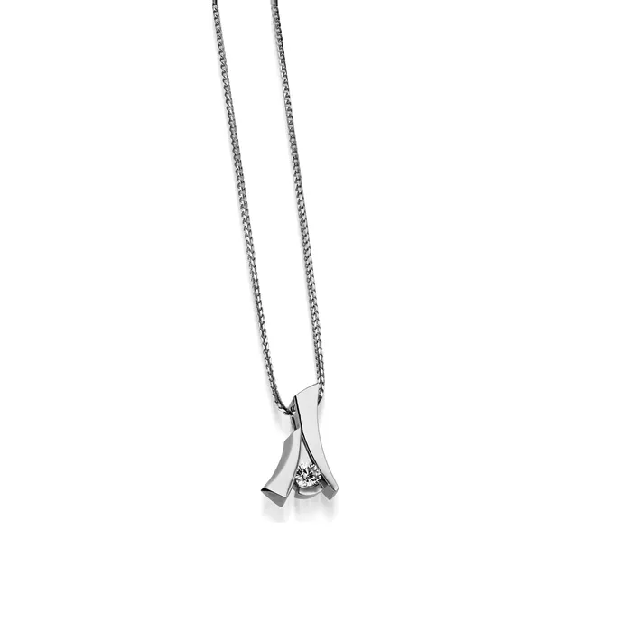 Oyster Petite Diamond Pendant Necklace John Atencio Necklaces