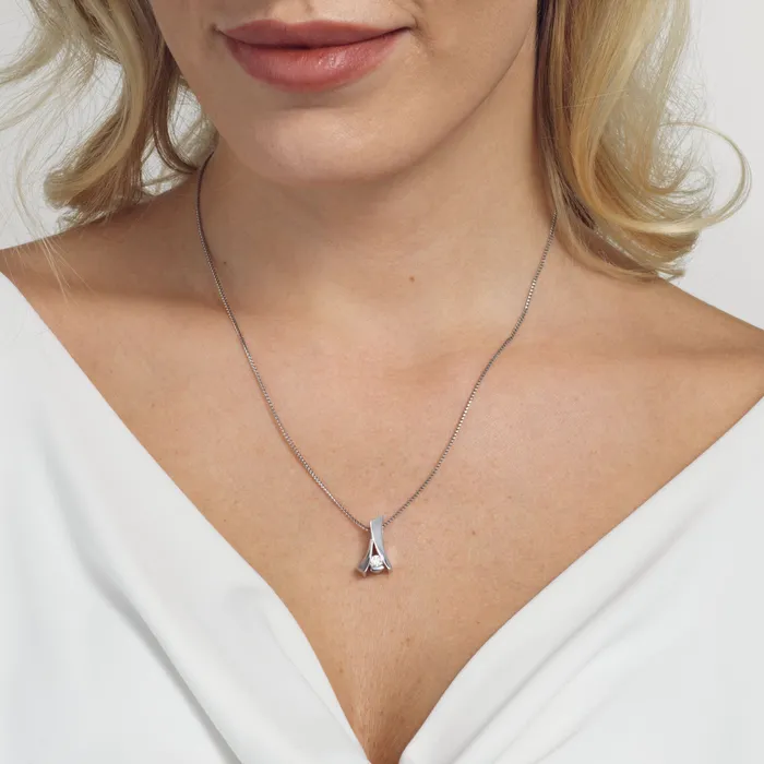 Oyster Petite Diamond Pendant Necklace John Atencio Necklaces