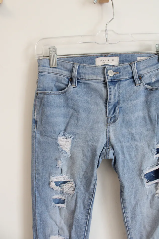 Pacsun Necklaces Pacsun Super Stretch Jegging Light Wash Distressed Jeans 24 1