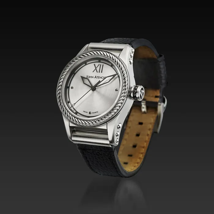 Pantheon III Watch with Austrian Leather Band John Atencio Rings