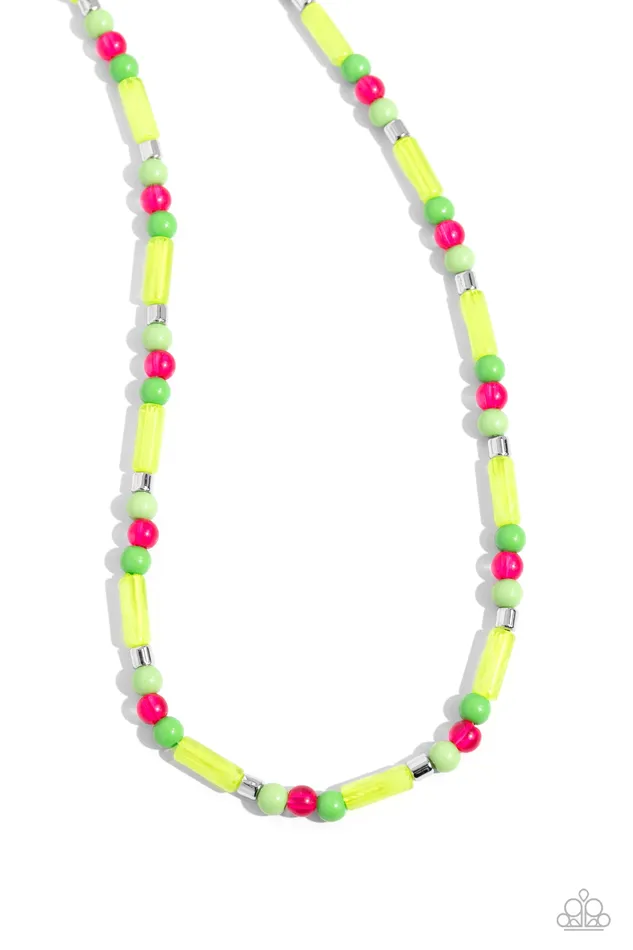 Paparazzi Accessories Beaded Beginner Green Earrings