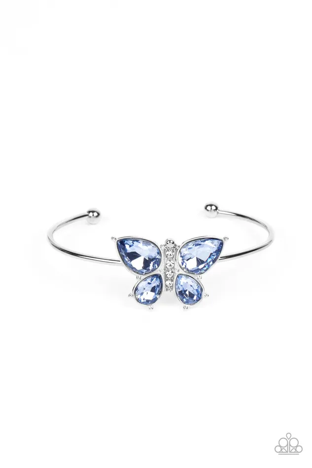 Paparazzi Accessories Butterfly Beatitude Blue Earrings