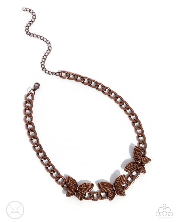 Paparazzi Accessories Earrings Aerial Ambition Copper
