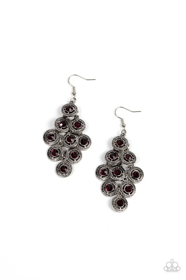 Paparazzi Accessories Earrings Constellation Cruise Purple