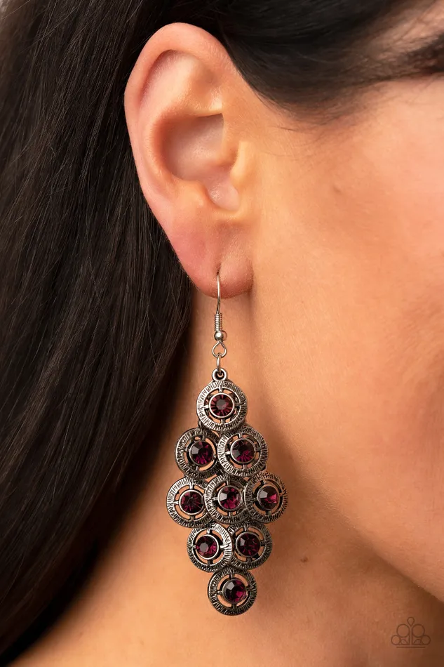 Paparazzi Accessories Earrings Constellation Cruise Purple