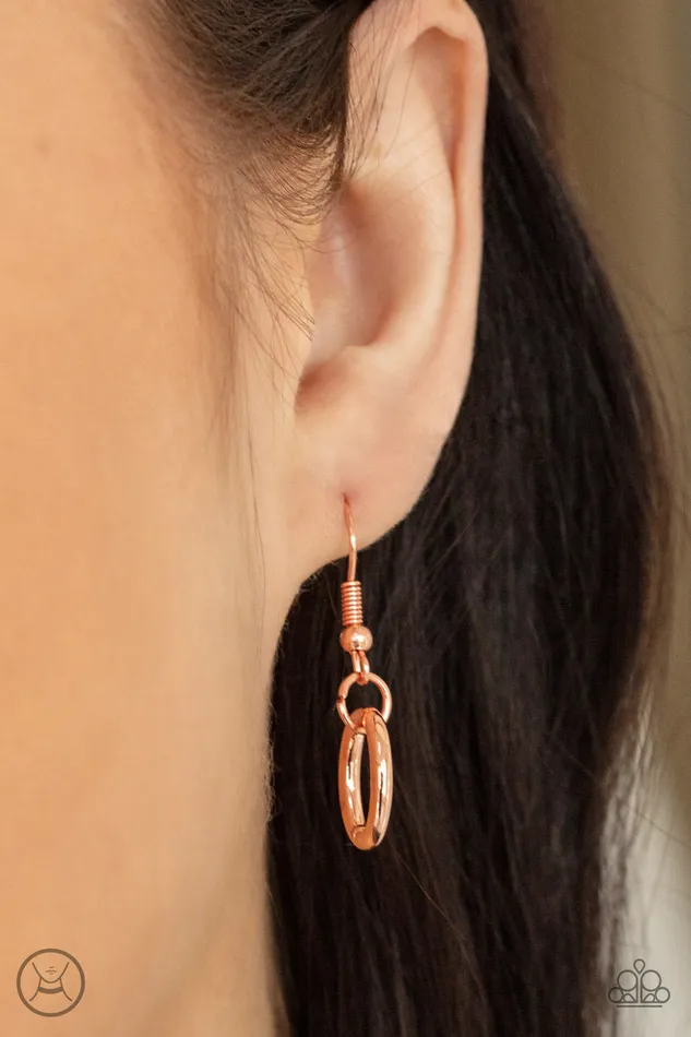 Paparazzi Accessories Earrings Craveable Couture Copper