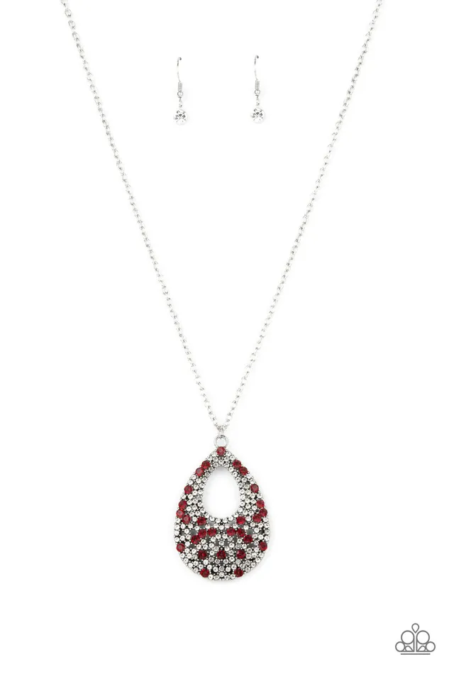 Paparazzi Accessories Earrings High Society Stargazing Red