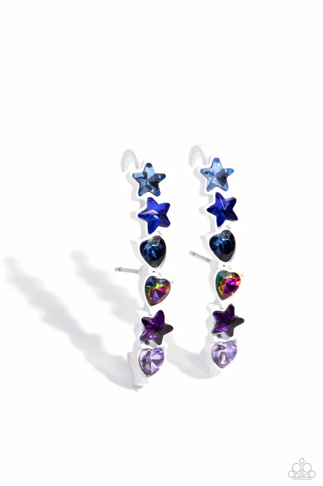 Paparazzi Accessories Earrings In Good Shape Blue