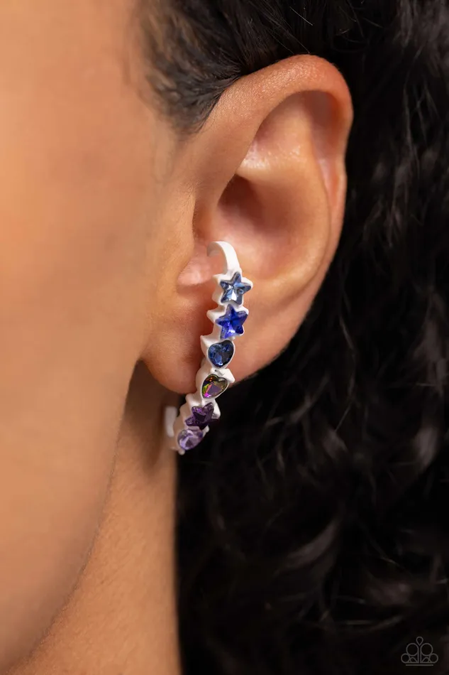 Paparazzi Accessories Earrings In Good Shape Blue
