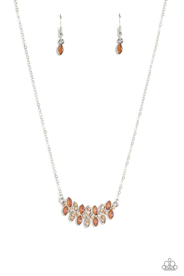 Paparazzi Accessories Earrings Lustrous Laurels Brown
