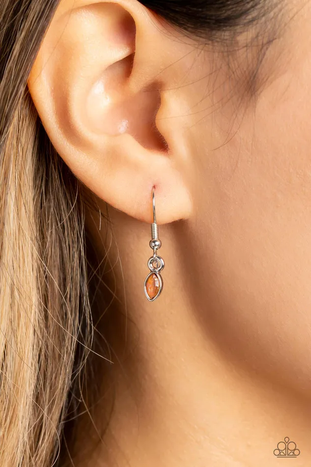 Paparazzi Accessories Earrings Lustrous Laurels Brown