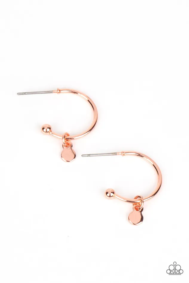 Paparazzi Accessories Earrings Modern Model Copper
