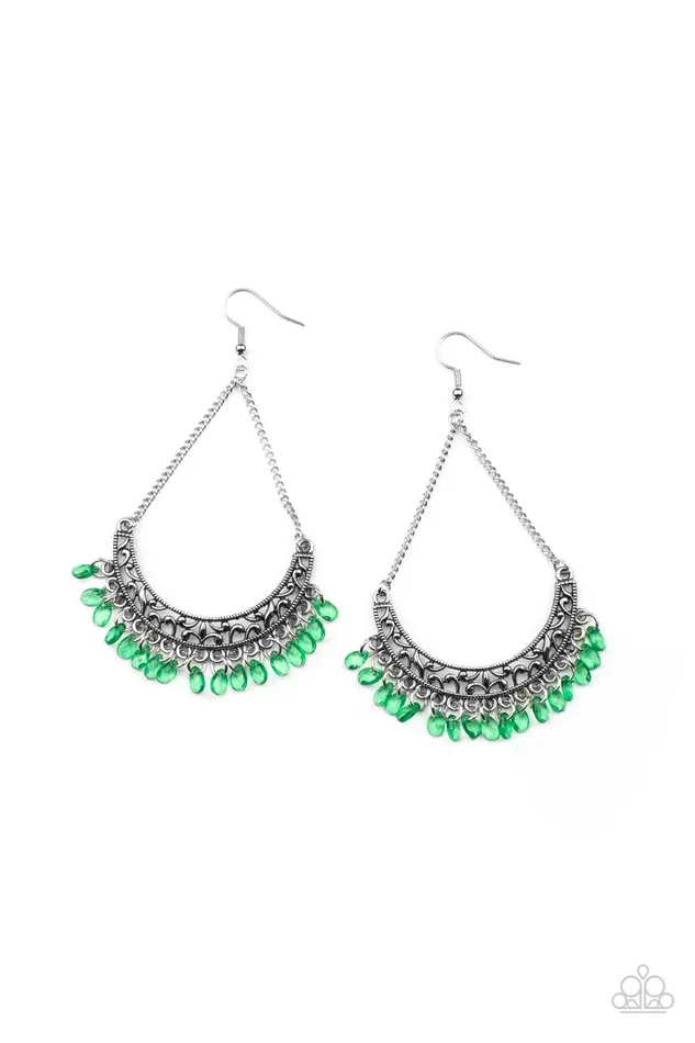 Paparazzi Accessories Earrings Orchard Odyssey Green