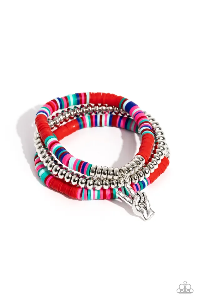 Paparazzi Accessories Earrings Peaceful Potential Red