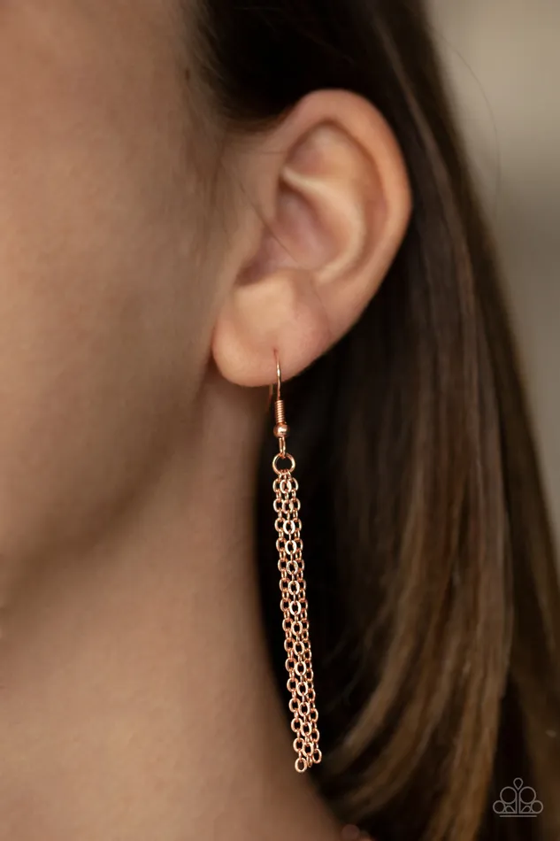 Paparazzi Accessories Earrings Pharaoh Paradise Copper