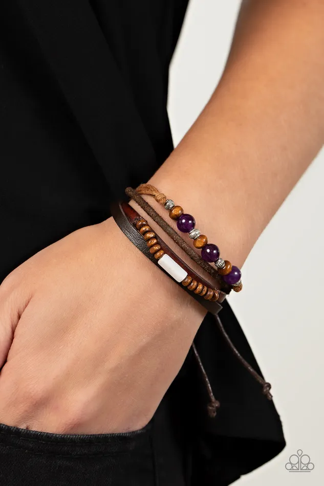 Paparazzi Accessories Earrings Public InQUARRY Purple