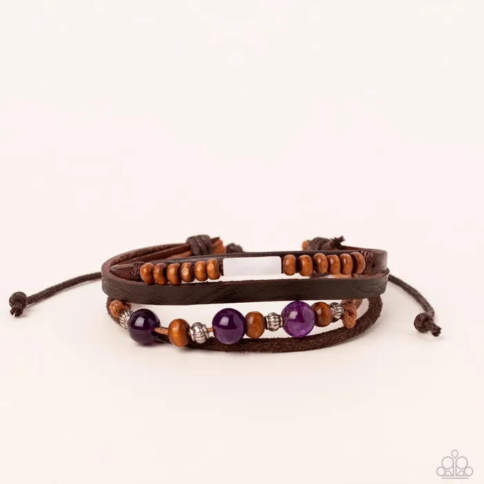 Paparazzi Accessories Earrings Public InQUARRY Purple