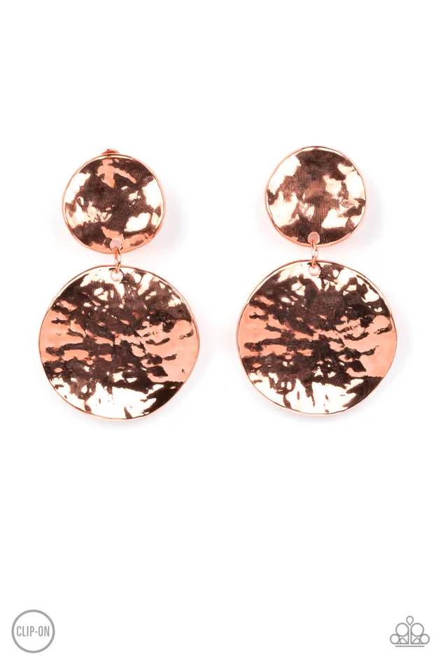 Paparazzi Accessories Earrings Rush Hour Copper