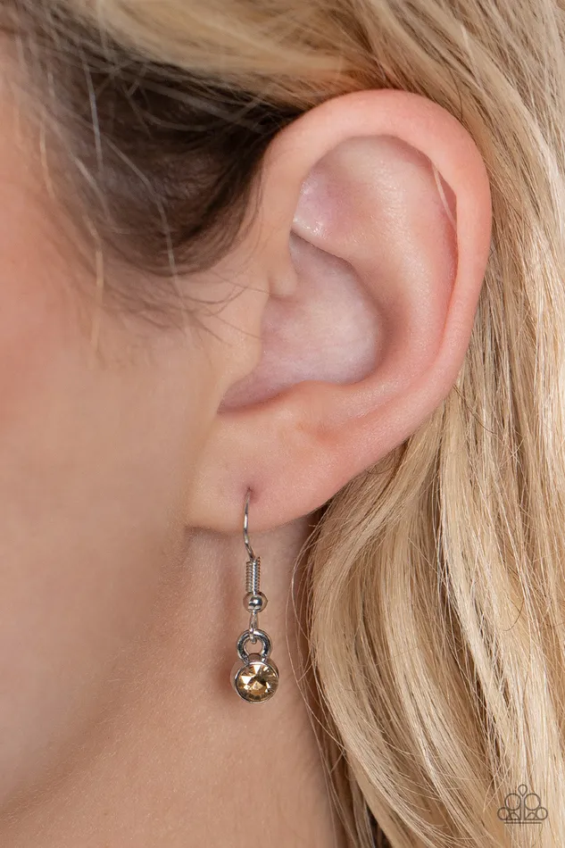 Paparazzi Accessories Earrings Seasonal Sophistication Brown