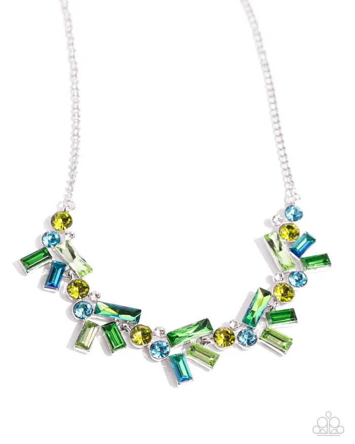 Paparazzi Accessories Earrings Serene Statement Green