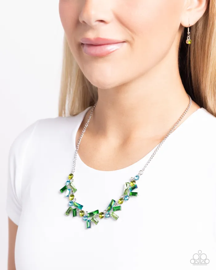 Paparazzi Accessories Earrings Serene Statement Green
