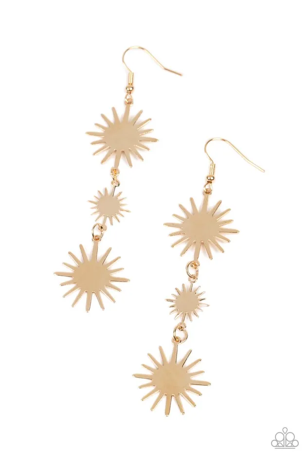Paparazzi Accessories Earrings Solar Soul Gold