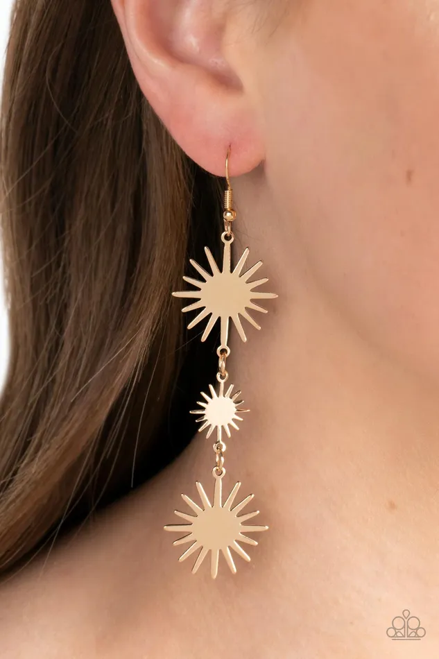 Paparazzi Accessories Earrings Solar Soul Gold