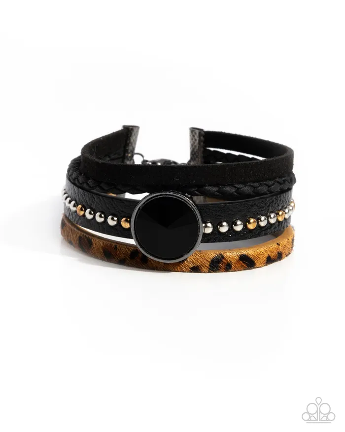 Paparazzi Accessories Fair LEATHER Black Rings