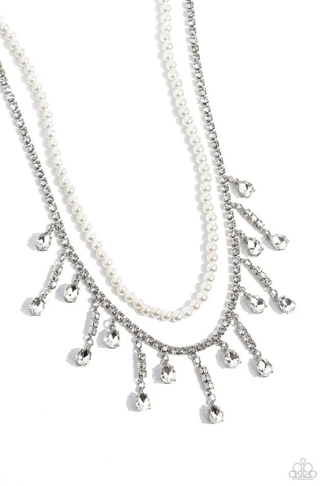 Paparazzi Accessories Lessons in Luxury White Earrings