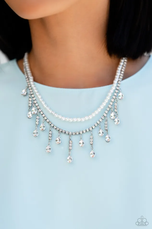 Paparazzi Accessories Lessons in Luxury White Earrings
