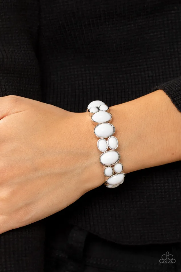 Paparazzi Accessories Rings Tic Tac Dance White