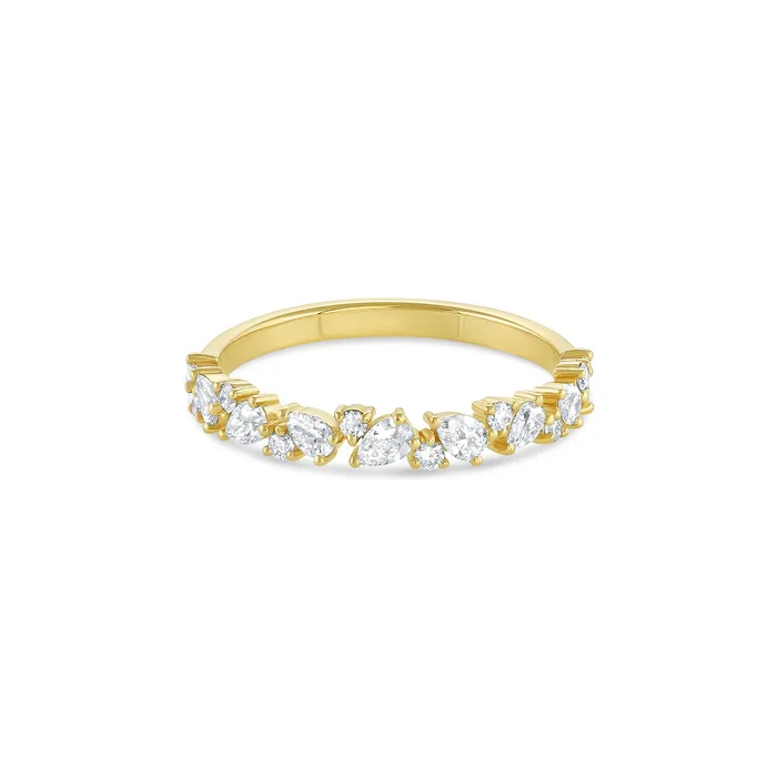 Pear Cluster Diamond Ring Earth Mined Consider Bridal Rings