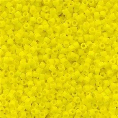 Peppy Beads Earrings DB0751 Opaque Yellow Matted Miyuki Delica 110