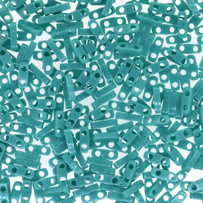 Peppy Beads Earrings Miyuki Quarter Tila Beads 0412 Opaque Turquoise Green