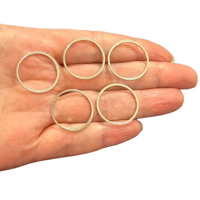 Peppy Beads Earrings Rhodium Plated 22mm Connector Rings 22mm Closed Rhodium Rings 5 pcs in a pack Peppy Beads Earrings Rhodium Plated 22mm Connector Rings 22mm Closed Rhodium Rings 5 pcs in a pack
