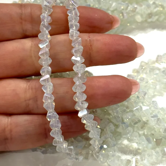 Peppy Beads Earrings Triangular Crystal Spacer Beads Faceted Glass Triangular Beads 95 Beads Strand Peppy Beads Earrings Triangular Crystal Spacer Beads Faceted Glass Triangular Beads 95 Beads Strand