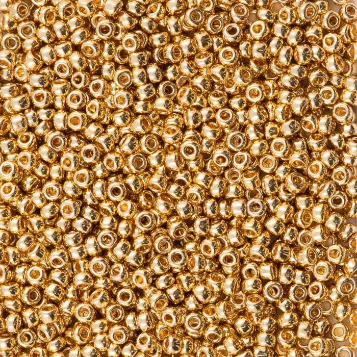 Peppy Beads Miyuki Seed Beads 110 24Kt Light Gold Plated0193 Necklaces