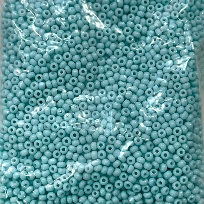Peppy Beads Preciosa Seed Beads 80 RocaillesRound Hole 100 gr 03265 Green 1 Dyed Chalkwhite Rings