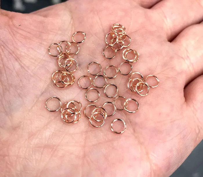 Peppy Beads Rings 5mm rose gold jump rings open jump rings rose gold findings Peppy Beads Rings 5mm rose gold jump rings open jump rings rose gold findings