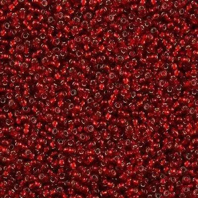 Peppy Beads Rings Miyuki Seed Beads 110 Silver Lined Rubey 0011NEW