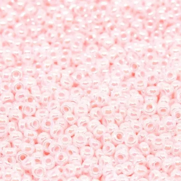 Peppy Beads Rings Miyuki Seed Beads 110 WhitePink Color Lined 0427NEW