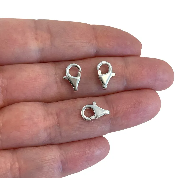 Peppy Beads Rings Sterling Silver Lobster Clasps 11x6mm 925 Sterling Silver Clasps 3 pcs in a pack Peppy Beads Rings Sterling Silver Lobster Clasps 11x6mm 925 Sterling Silver Clasps 3 pcs in a pack