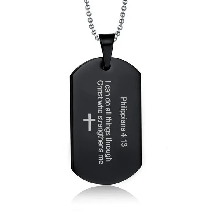 Philippians 413 Dog Tag Necklace Lords Guidance Necklaces